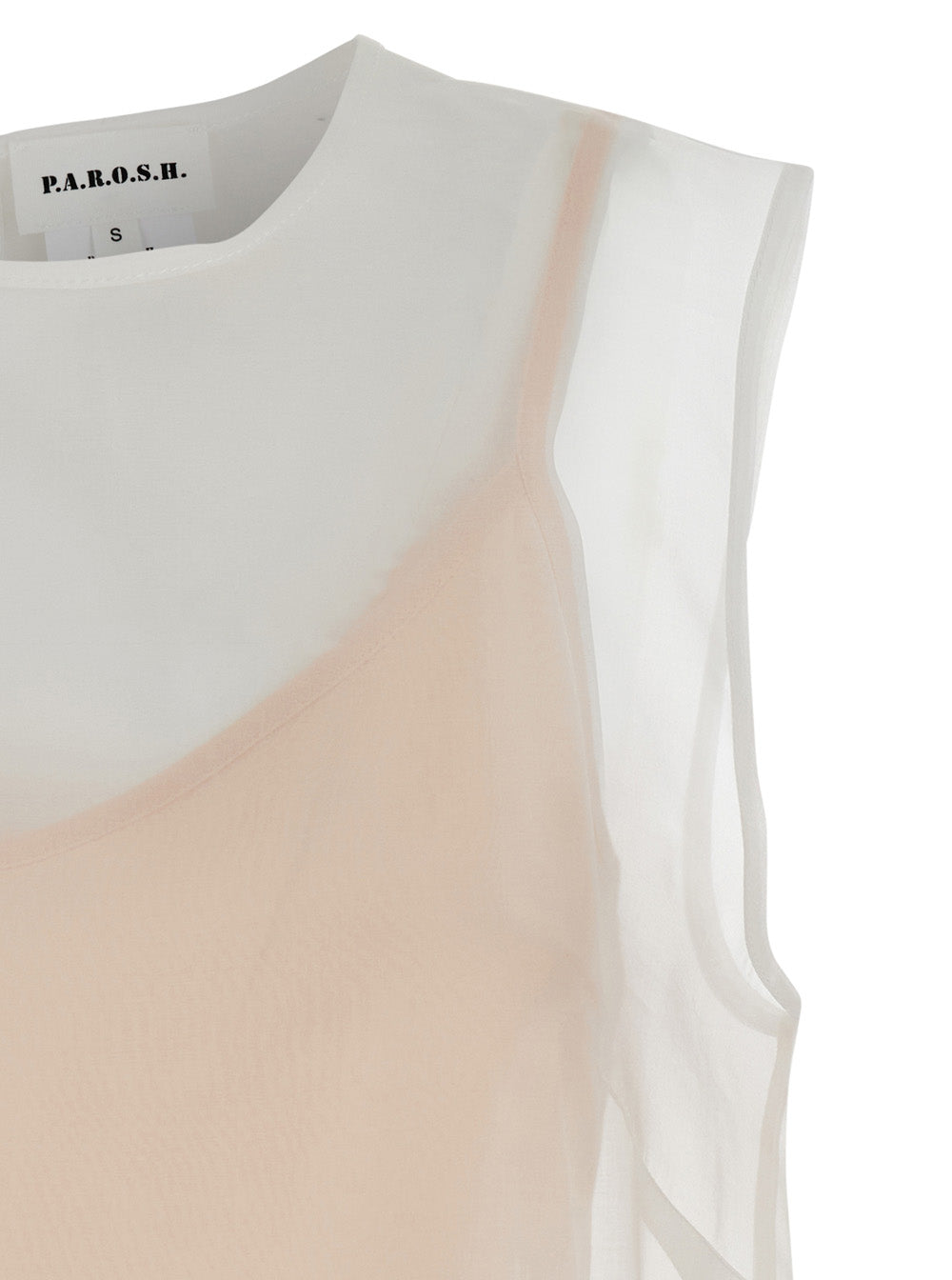 White Silk Blouse with Semi-Transparent Design for Women Shirts And Blouses