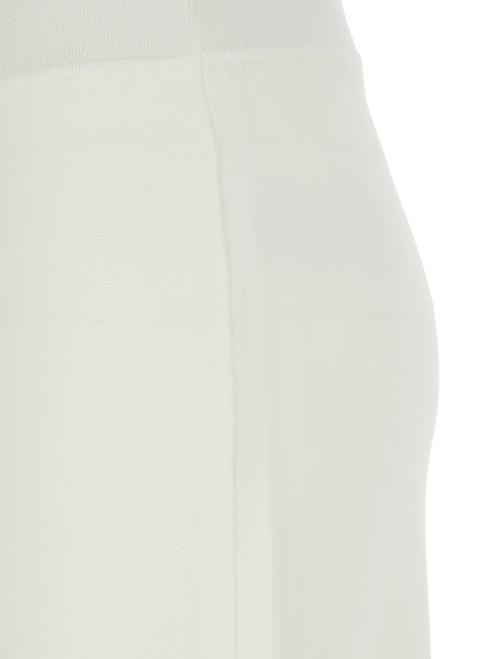 Wide Leg Pull-On Pants in Viscose Blend White Women Polyamide Trousers
