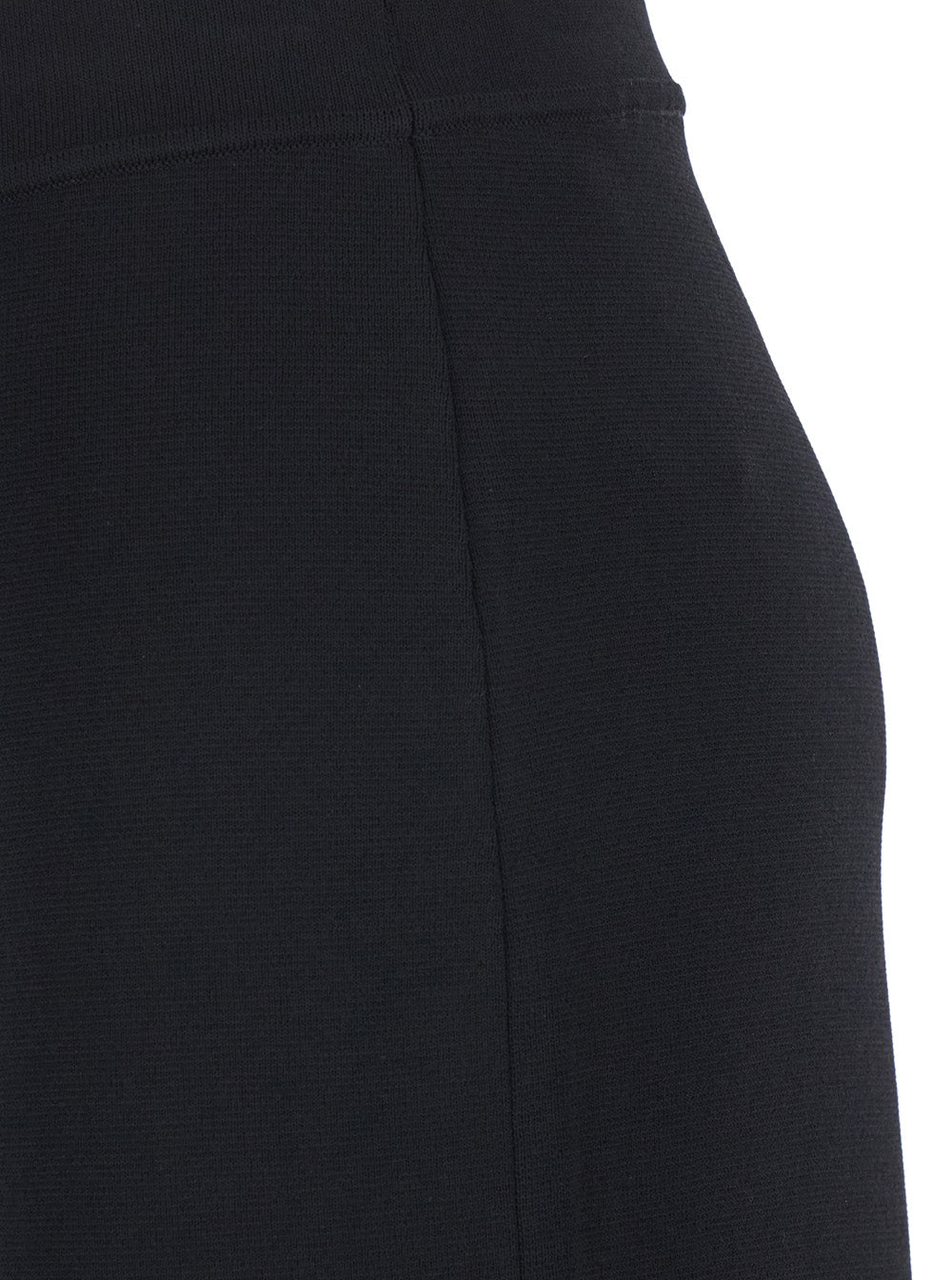 Black Pants with Wide Leg and Pull-On Design in Viscose Blend for Women Polyamide Trousers