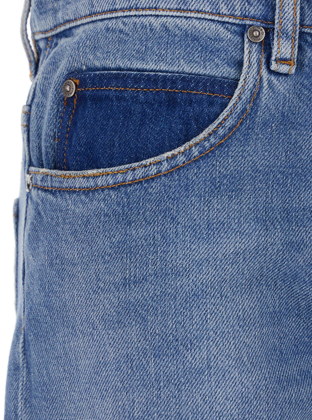 Jeans ESTELLE EGG Blue with Dirty Wash in Cotton and Lyocell for Women Blu