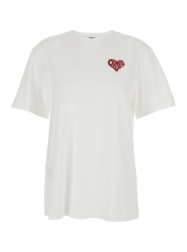 T-Shirt With Logo, White Cotton T-shirts & Jerseys