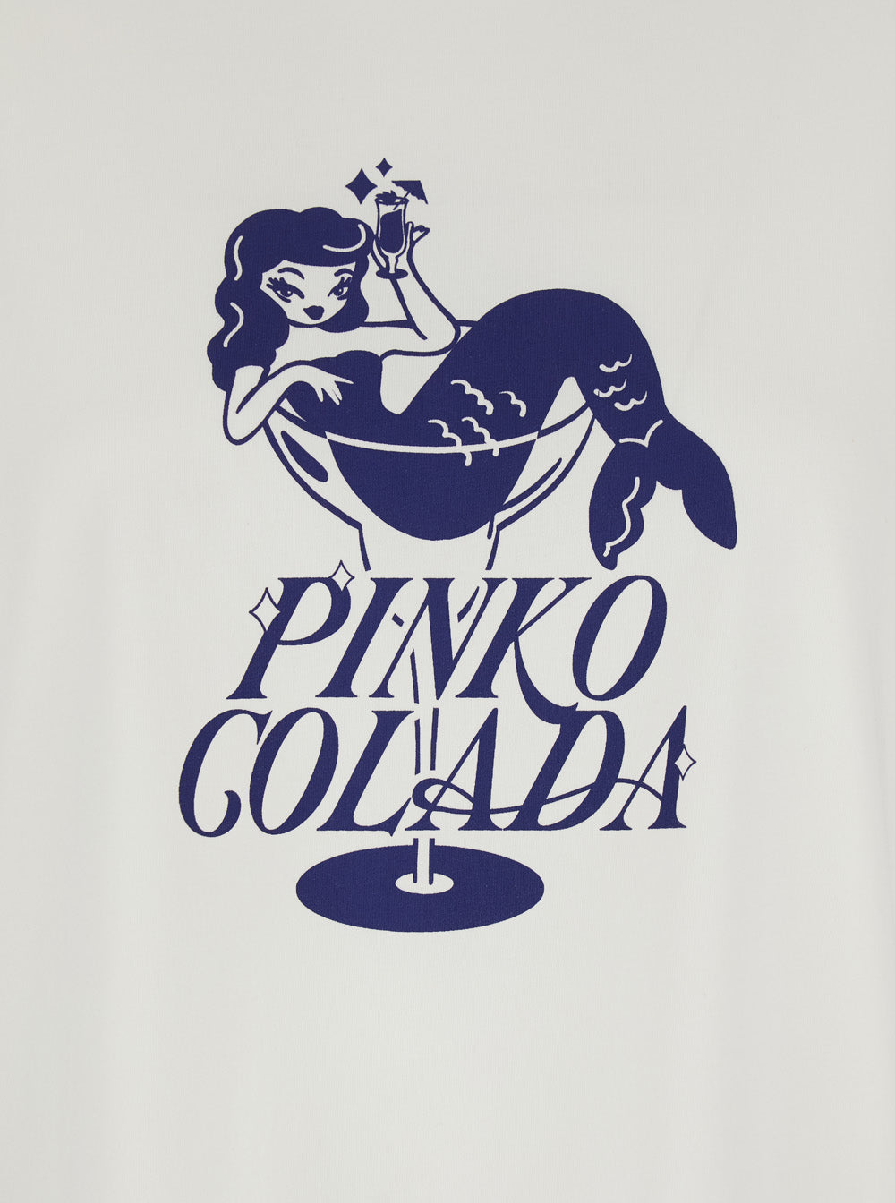 White T-Shirt with Logo Print on the Front in Cotton for Women Tshirts And Polo Shirts