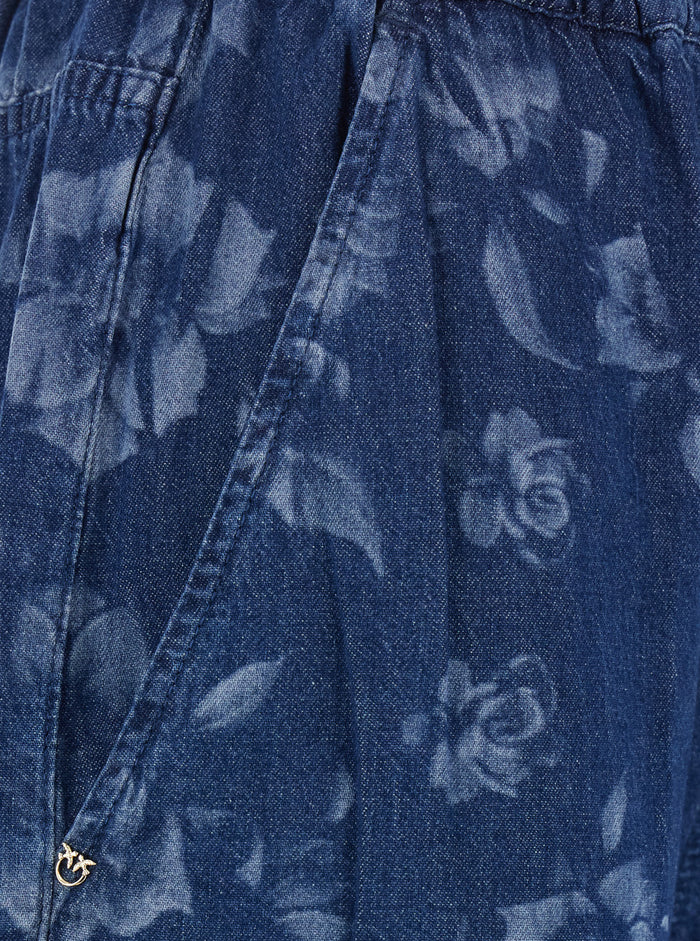 Puro Light Denim Pants Blue With Five Pockets And Front Closure In Cotton Women Blu Jean