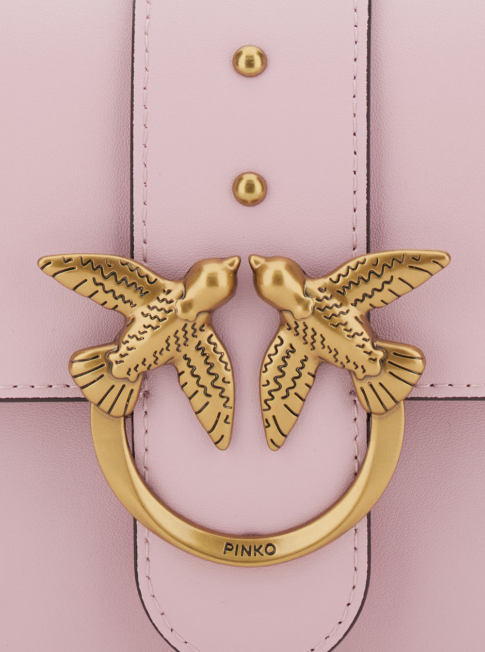 Crossbody Mini Love Bag Icon with Pink Leather Logo Patch for Women Polyurethane Shoulder
