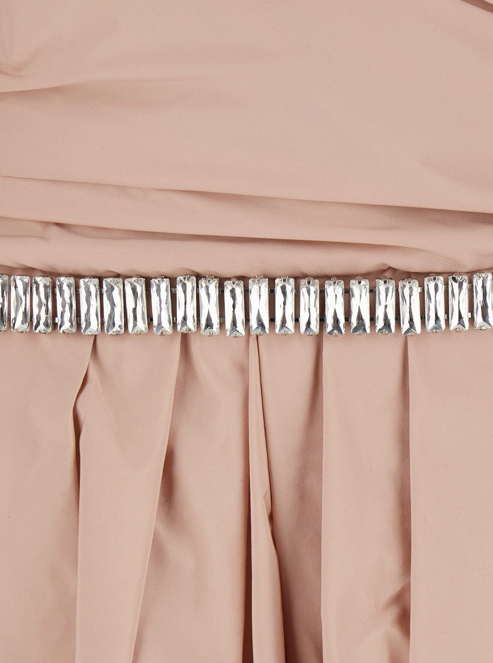 Dress DATTERO with deep neckline and long sleeves in Pink Taffeta Polyester