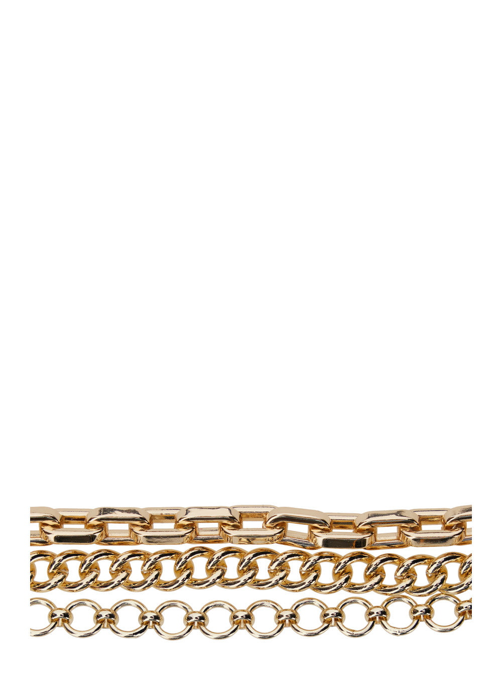 Black Leather Belt With Chain Detail For Women