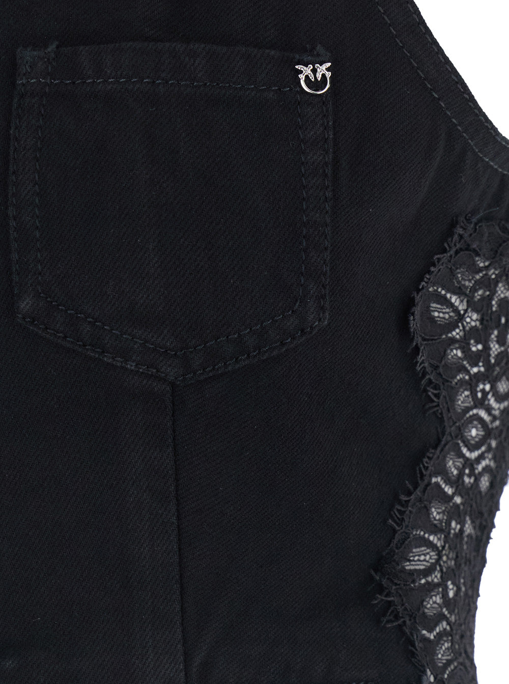 GARDENER GILET - Black with Front Closure and Pockets Cotton Women Blazers