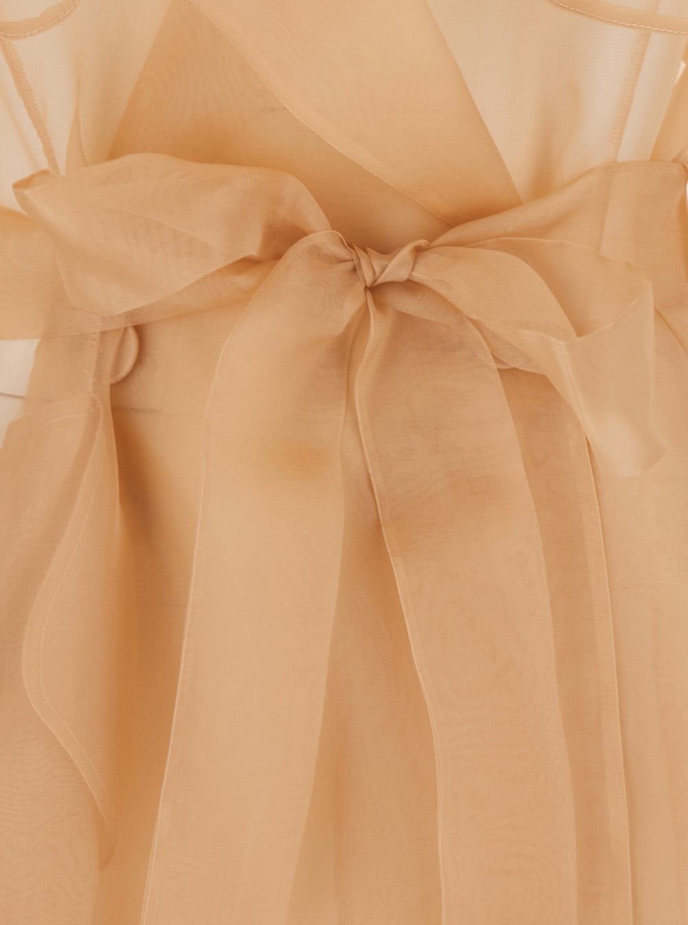 Coco Double-breasted Trench with Notched Revers and Silk Organza Waist Belt Pink Women Outerwear