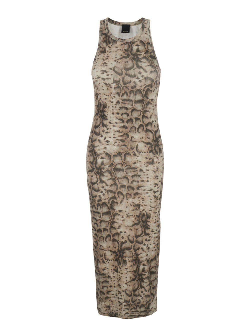 Long Dress Novoli With Ribbed Print Beige For Women