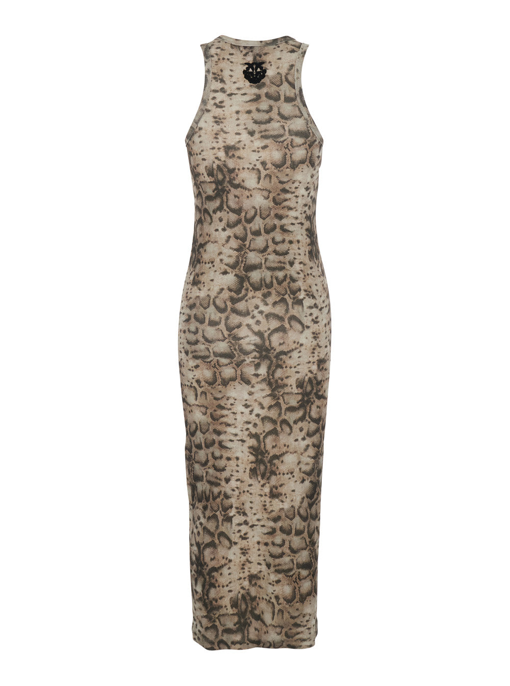 Long Dress Novoli With Ribbed Print Beige For Women