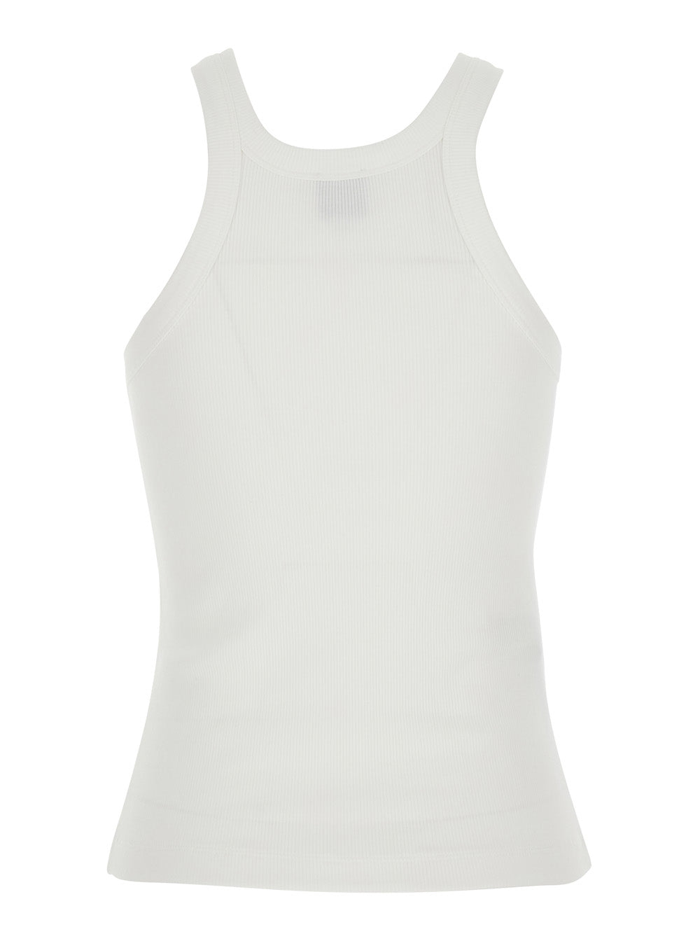 Cassis Tank Top With Ribbing In White Women Tops