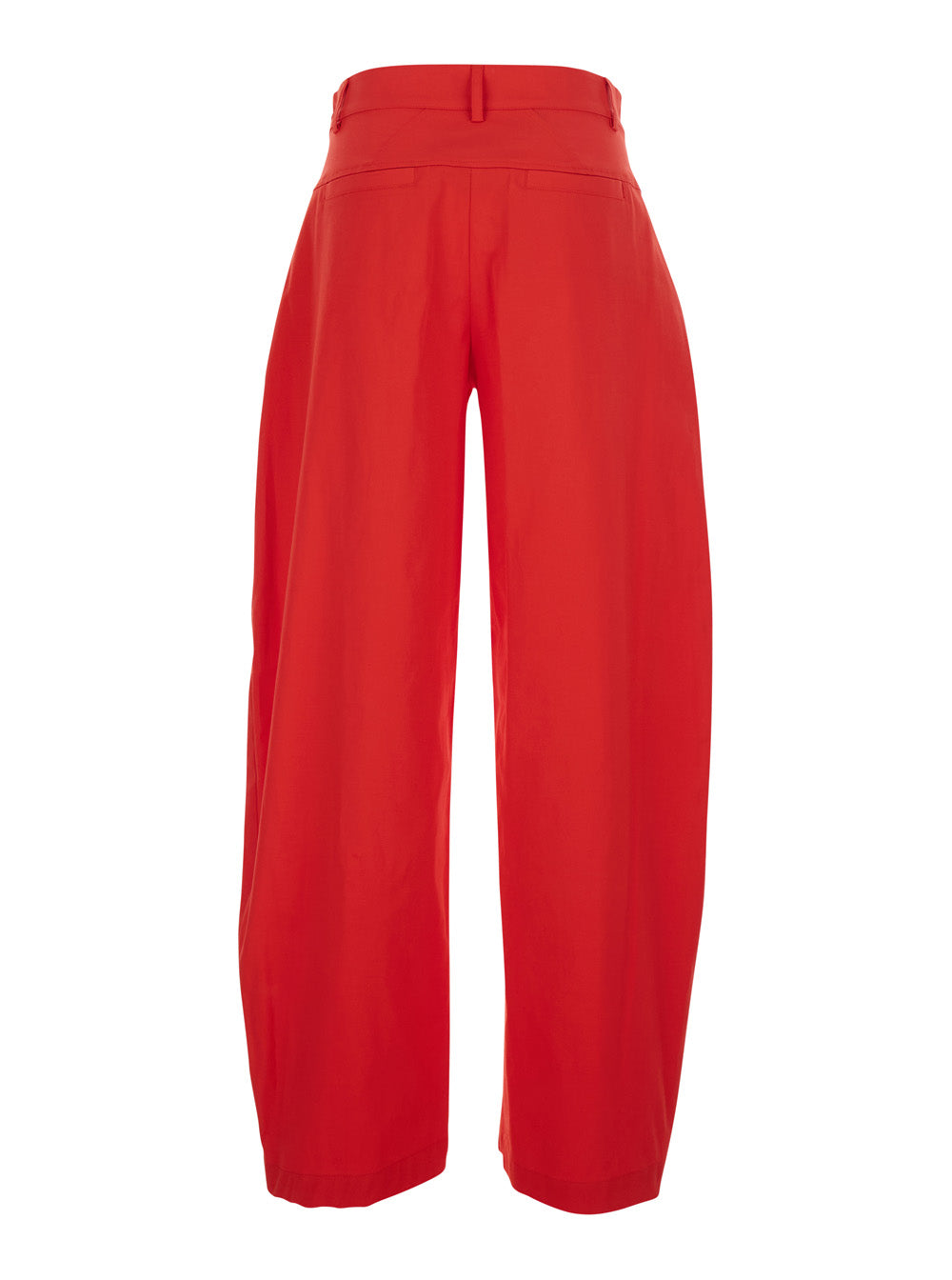Bacca Gabardine Pants With Pockets And Straight Hems, Tech Fabric, Red, Woman Trousers