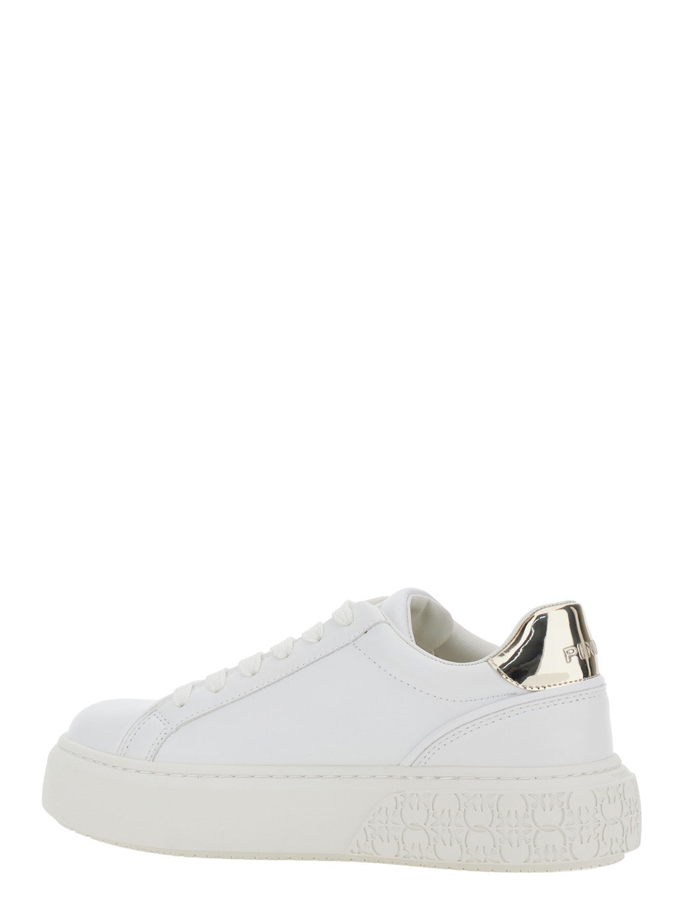 Sneakers Yoko with Love Birds Logo Plate and Contrast Pull-tab in Leather Blend White Women Cow Polyurethane