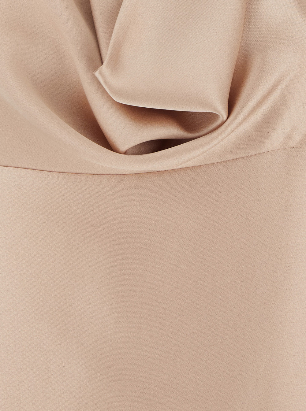 Beige Long Dress With Halterneck And Open Back Fabric Woman