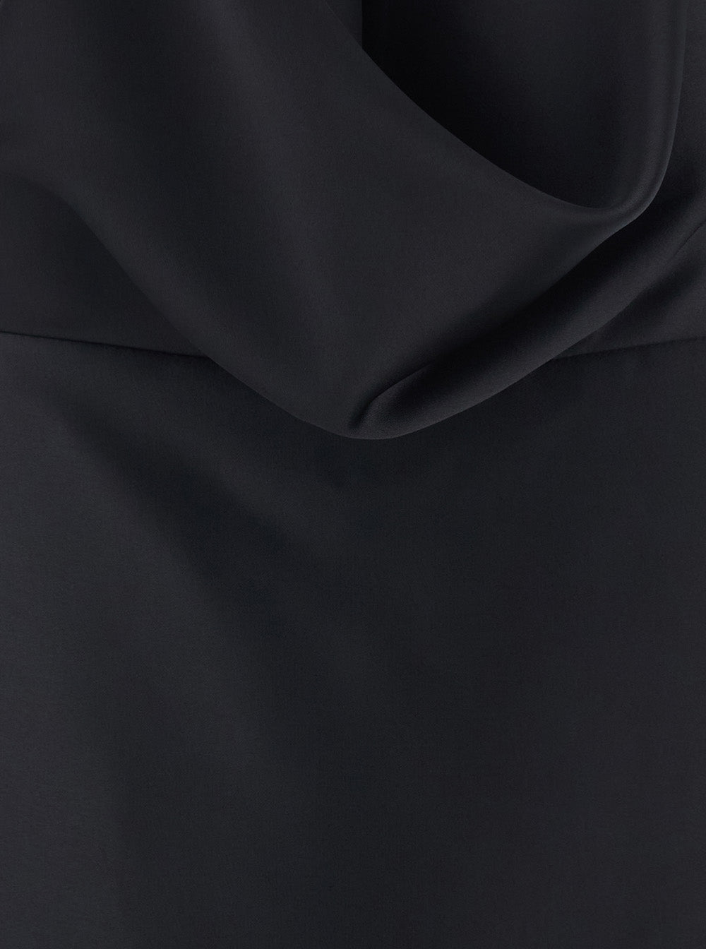 Black Long Dress With Halterneck And Open Back Fabric Woman