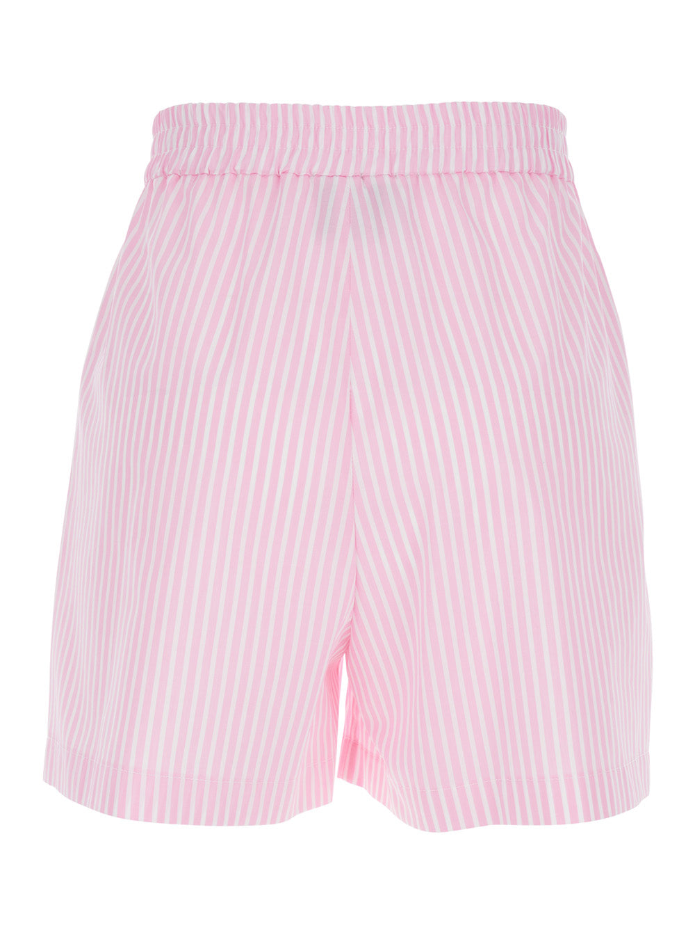 Striped Pink Fabric Shorts for Women And Bermuda