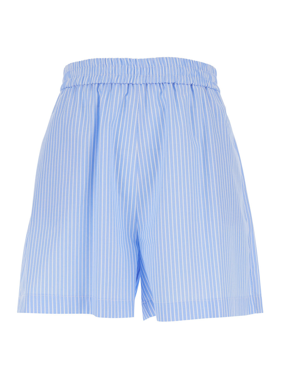 Shorts, Light Blue Cotton Blend