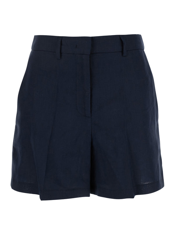 Linen Shorts Blue