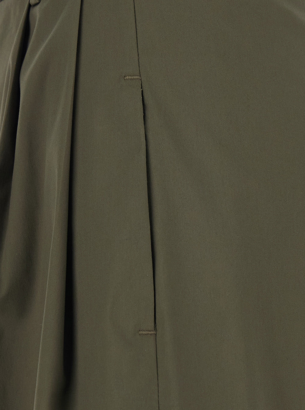 Green Wide Leg Trousers With Pleats For Women