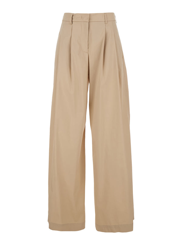 Trousers Beige Cotton