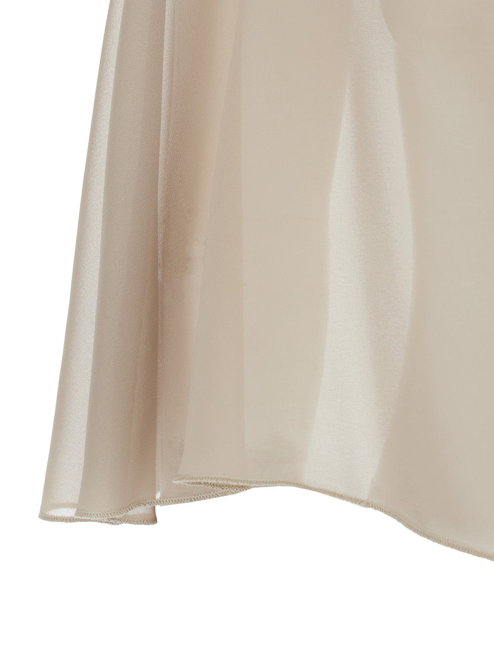 Beige Stole with side knot in Tech Fabric Woman Polyester Scarfs And Foulards