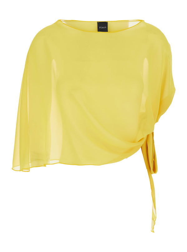 Stole With Side Knot Yellow Scarf