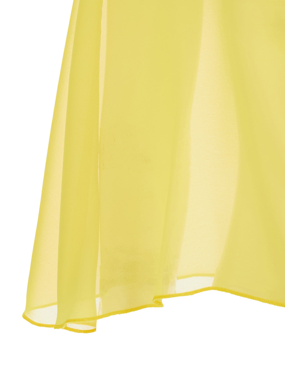 Yellow Stole with side knot in Tech Fabric Woman Scarfs And Foulards