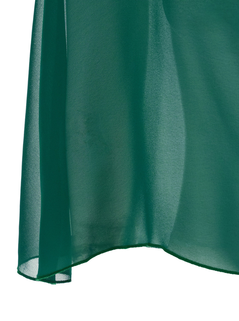 Green Stole with side knot in Tech Fabric Woman Polyester Scarfs And Foulards