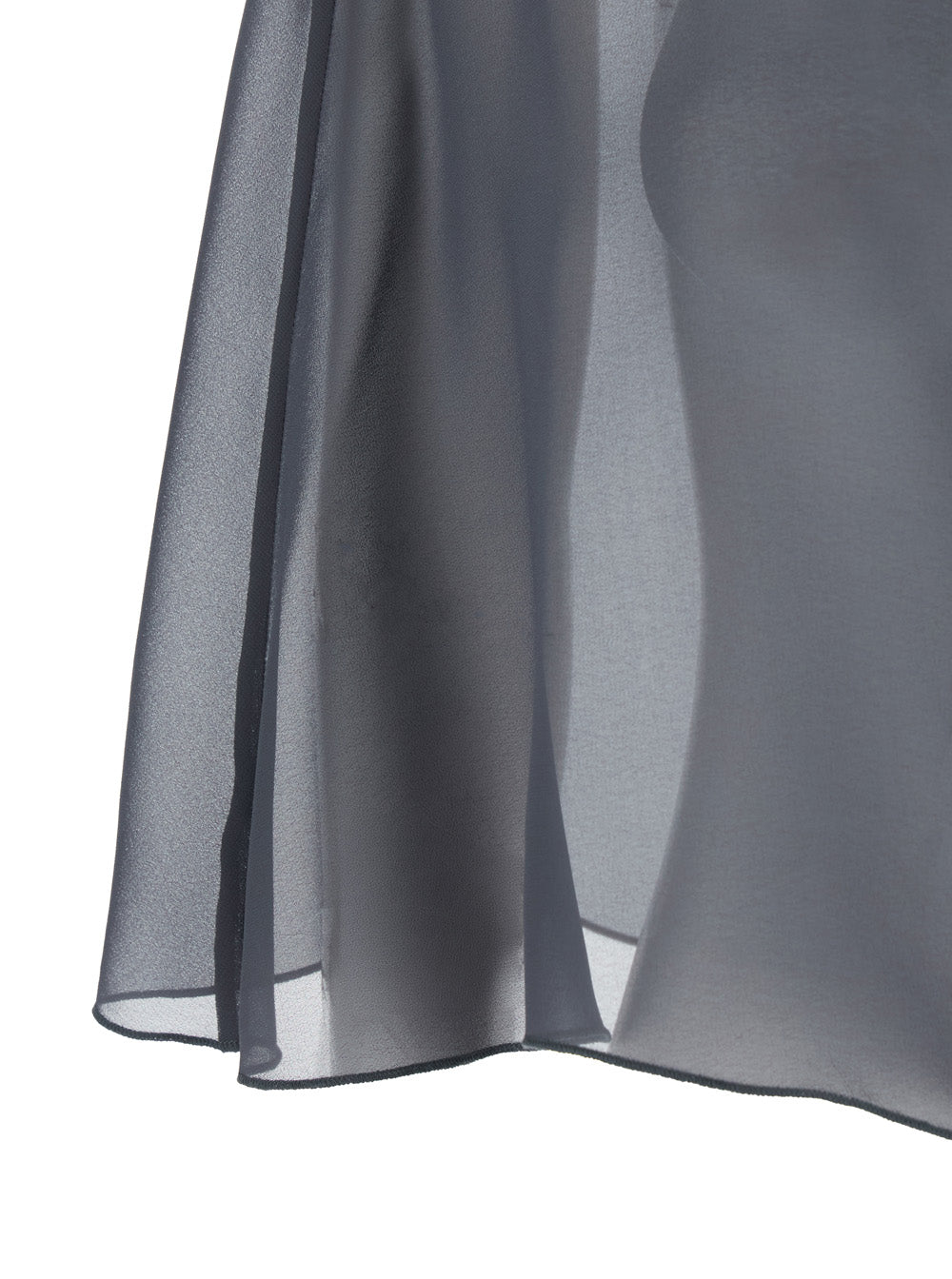 Grey Stole with side knot in Tech Fabric Woman Polyester Scarfs And Foulards