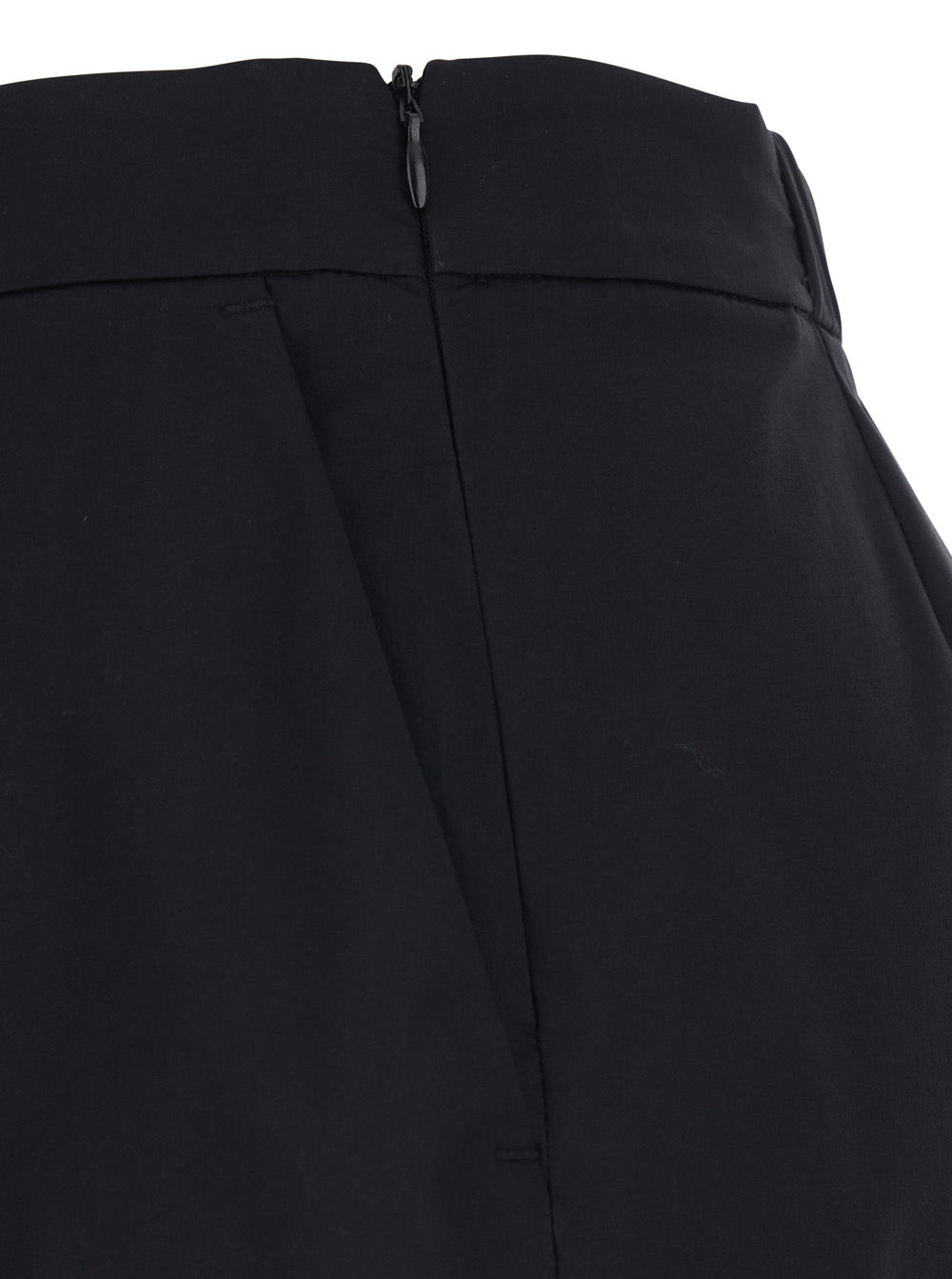 Black Cotton Blend Semi-Elasticated Waist Shorts for Women Nylon Elastane And Bermuda