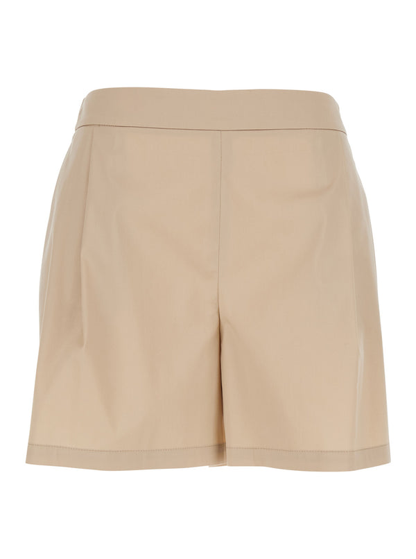 Shorts Beige Cotton Blend