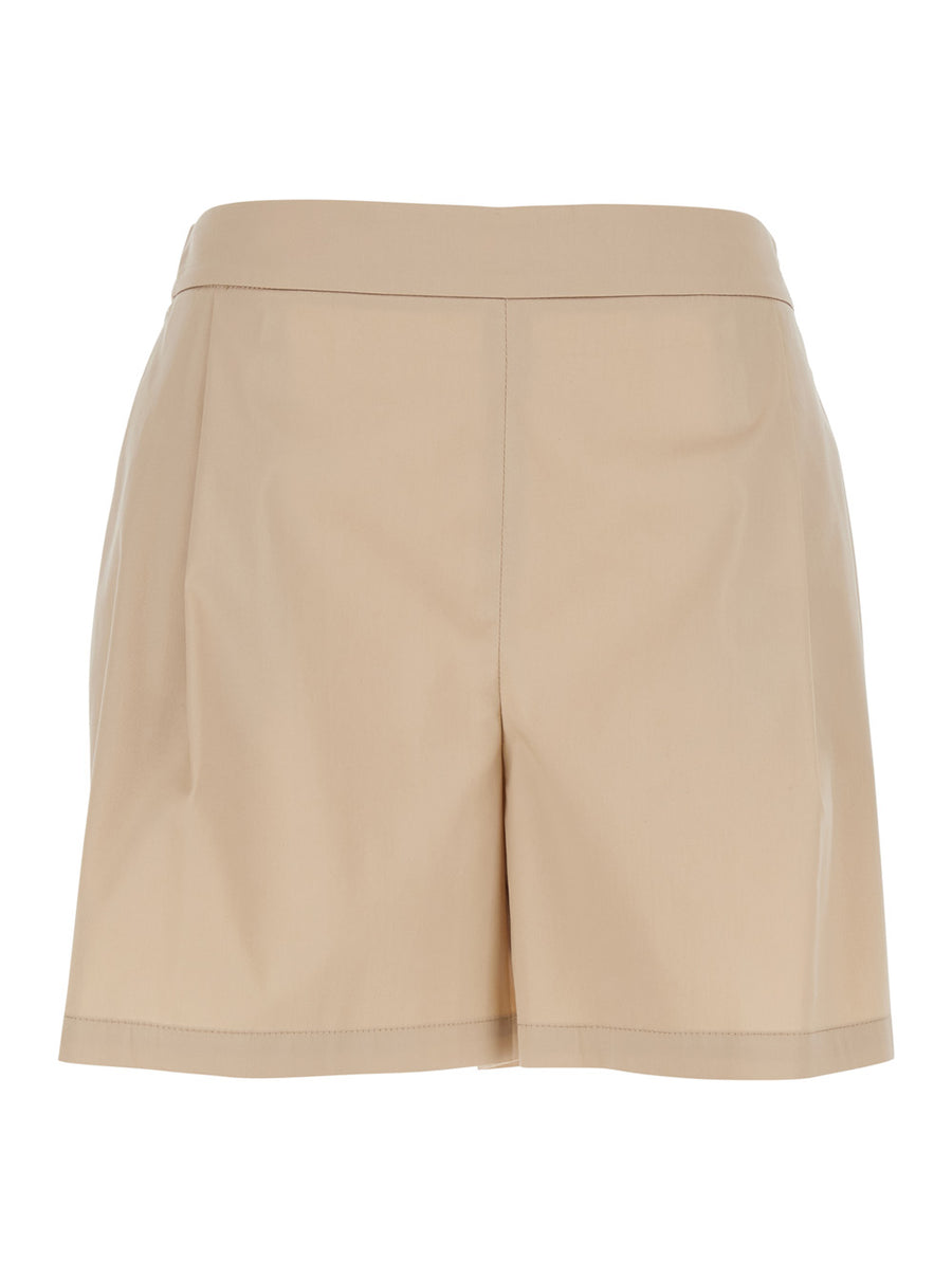 Shorts Beige Cotton Blend
