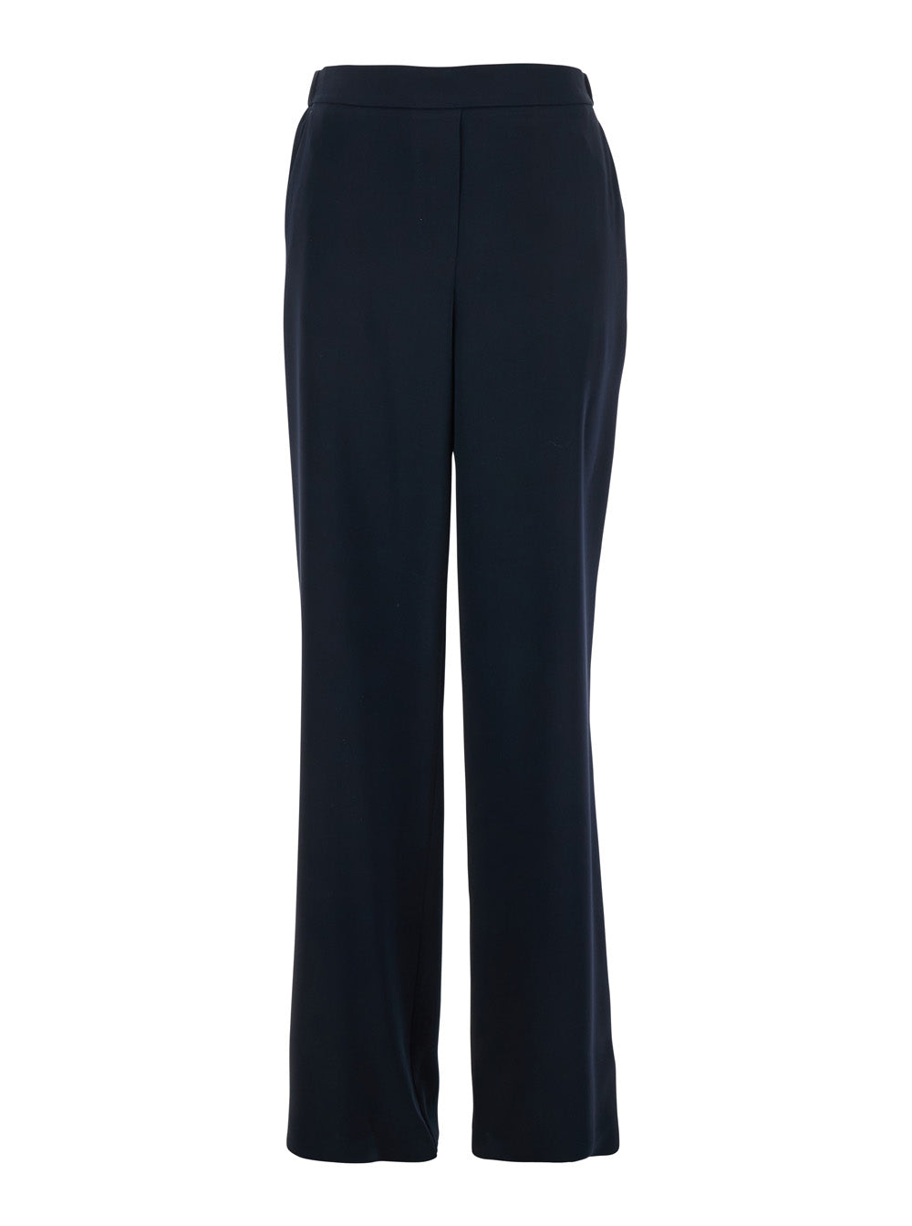 Blue Pants with Elasticated Waist at the Back and Wide Leg in Tech Fabric Woman Blu Polyester Trousers