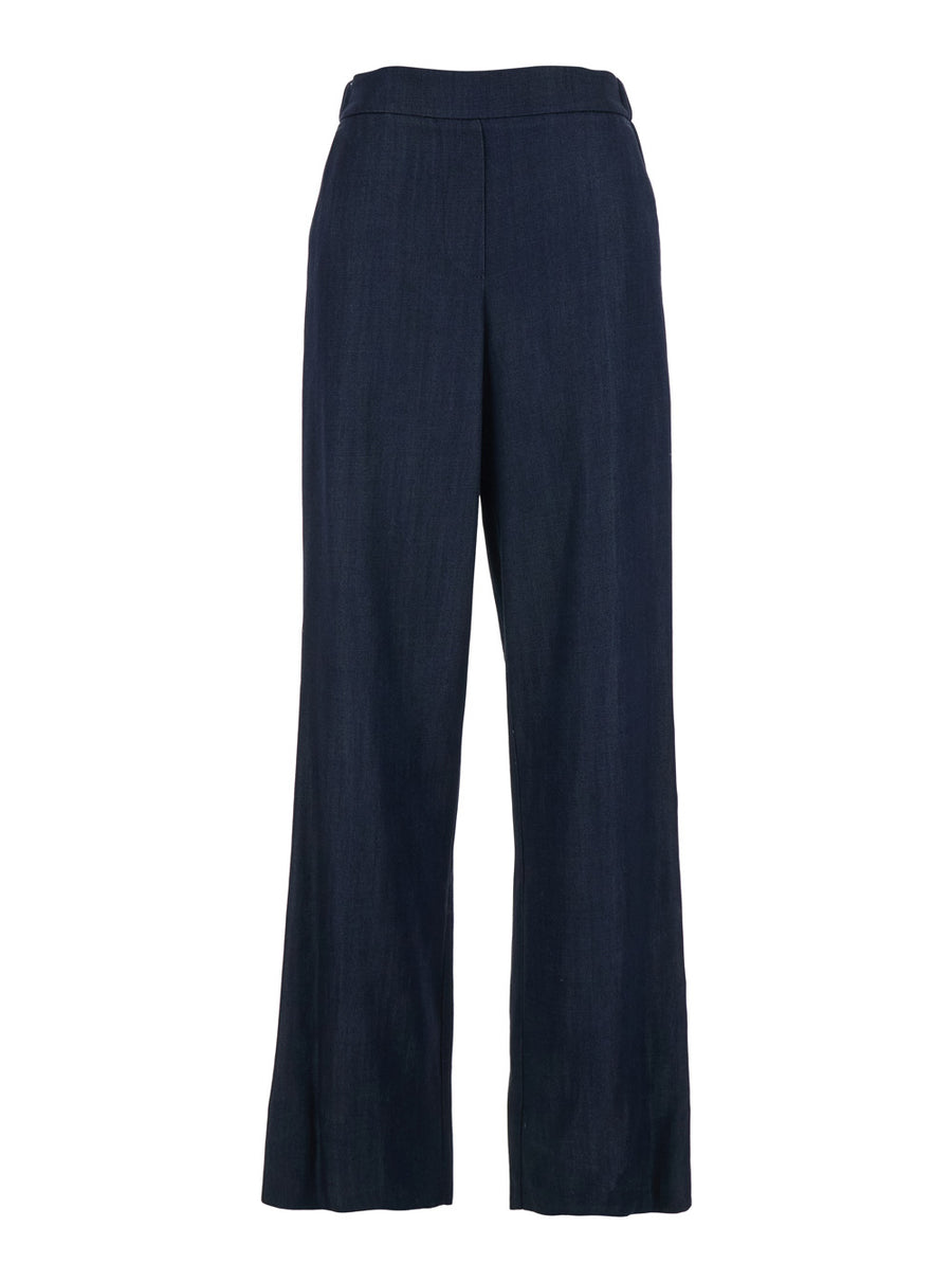 Trousers Blue Tech Fabric Tencel