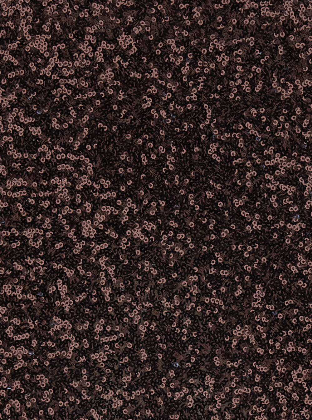 Brown Fabric Skirt With All-Over Sequins For Women