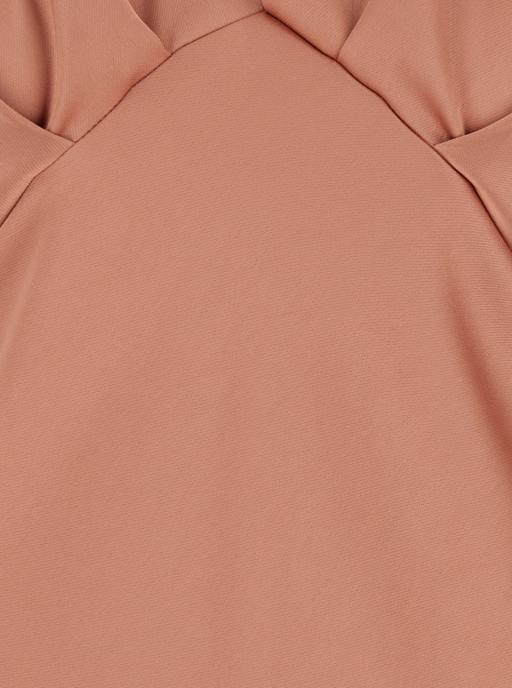 Pink Long Dress with V-Neck and Ruches on the Front in Tech Fabric Women Polyester