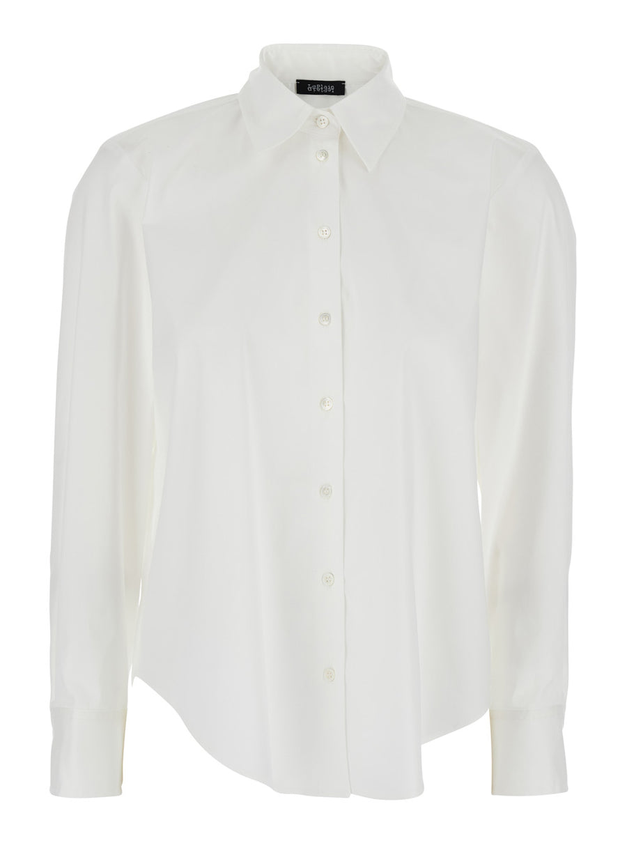 Shirt White Cotton Blouses