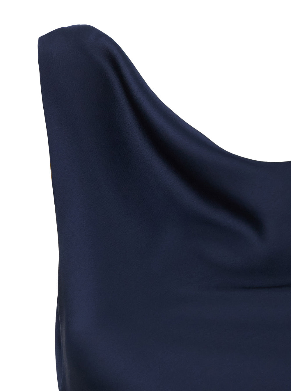 Blue Long Dress with Front and Back Neckline in Tech Fabric Woman Blu Polyester