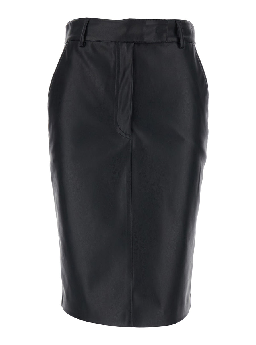 Skirt Black Ecoleather