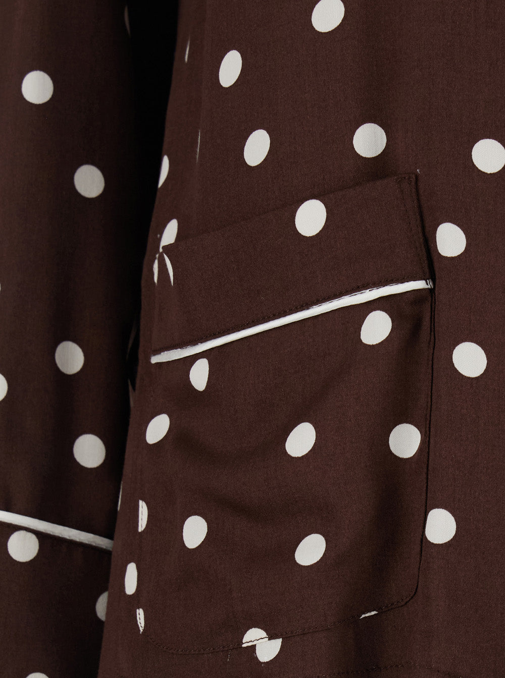 Brown Suit with Polka Dot Motif in Silk Blend Women Suits