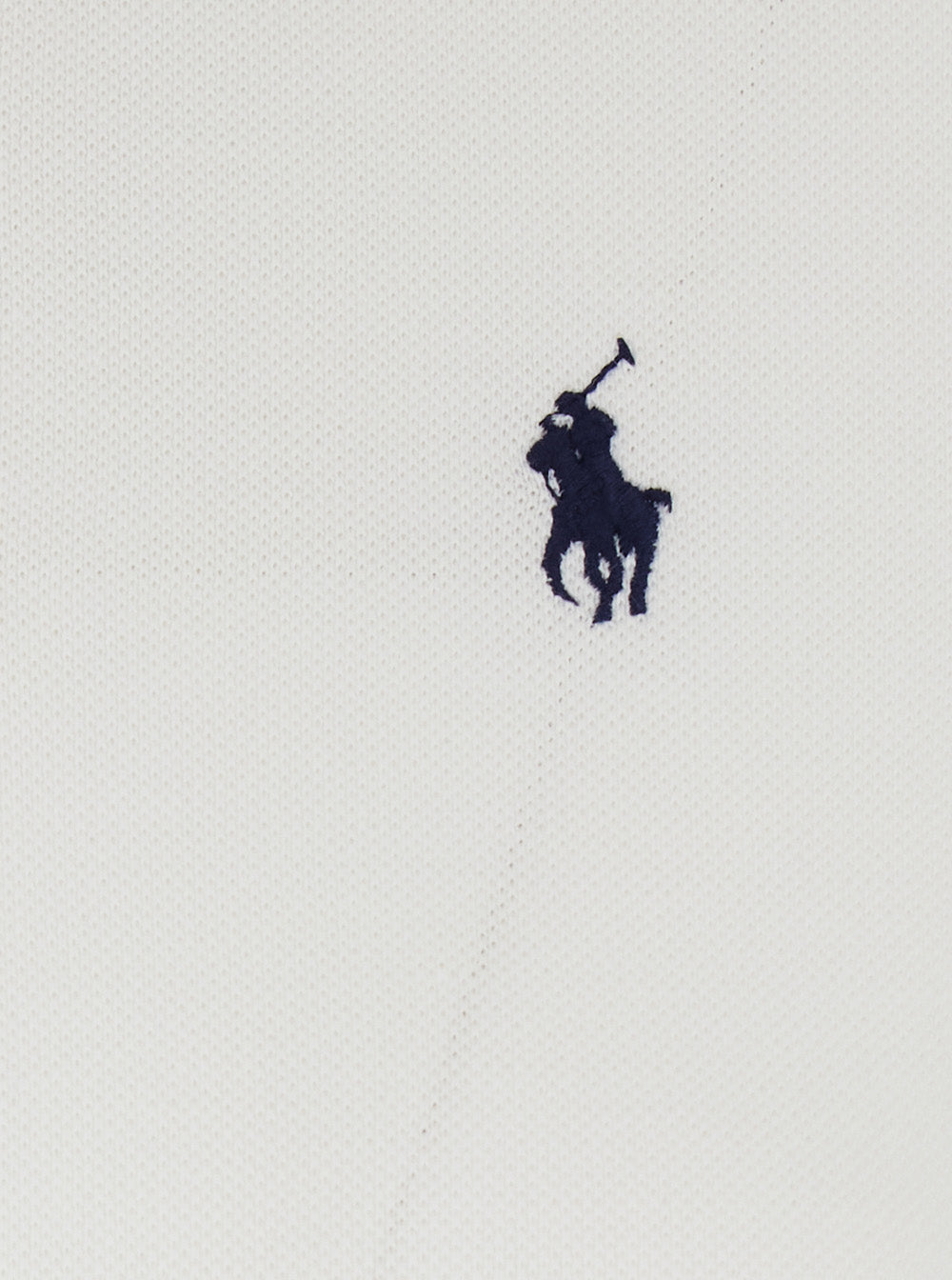 White Dress with Short Sleeves and Pony Logo on the Front in Cotton Woman