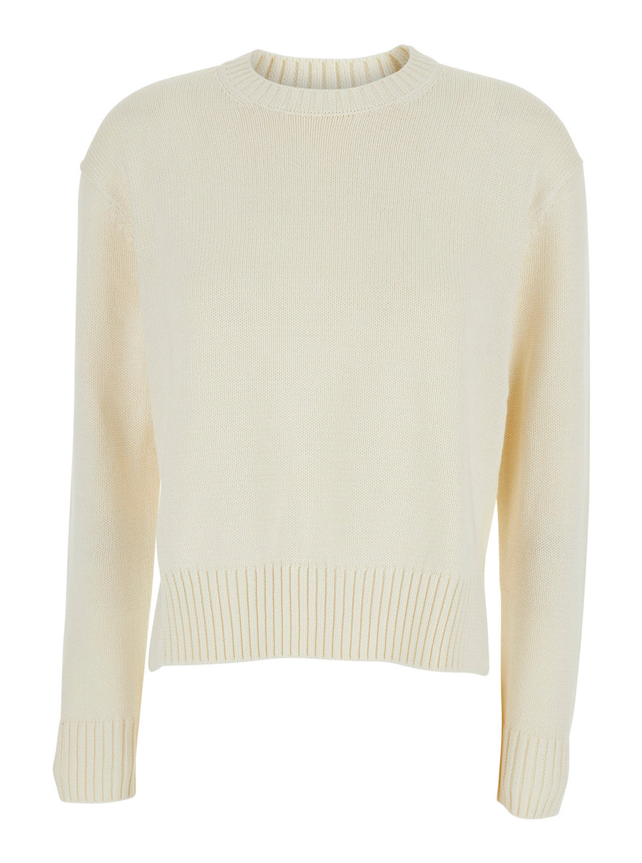 Sweater White Cotton Tops