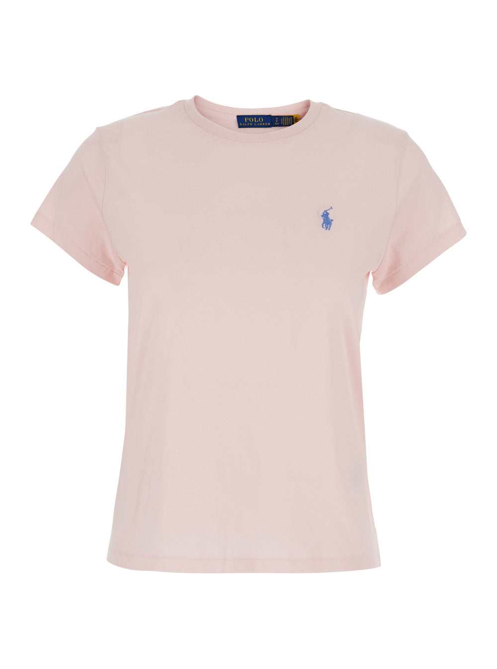 Pink T-Shirt with Pony Logo on the Front and Round Neck in Cotton for Women Tshirts Polo Shirts