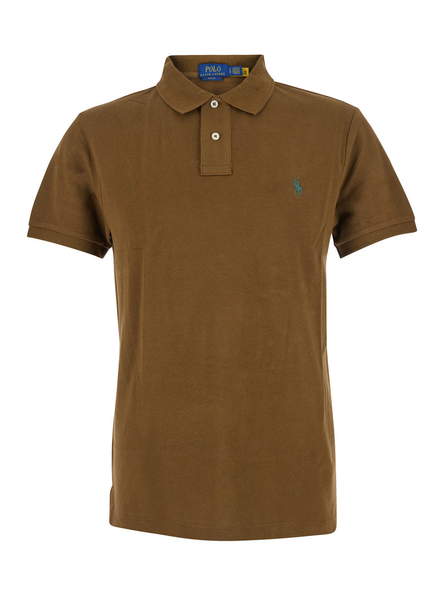 Polo Shirt Brown Cotton T-shirts