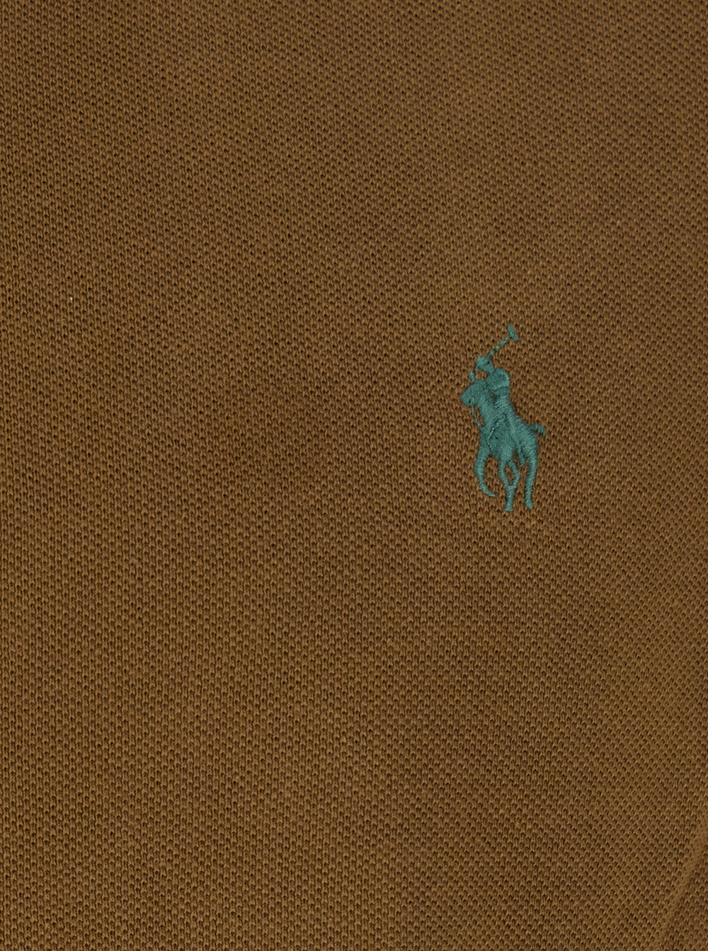 Brown Mens Slim Fit Polo with Classic Collar and Pony Embroidery on the Front Cotton Tshirts Shirts