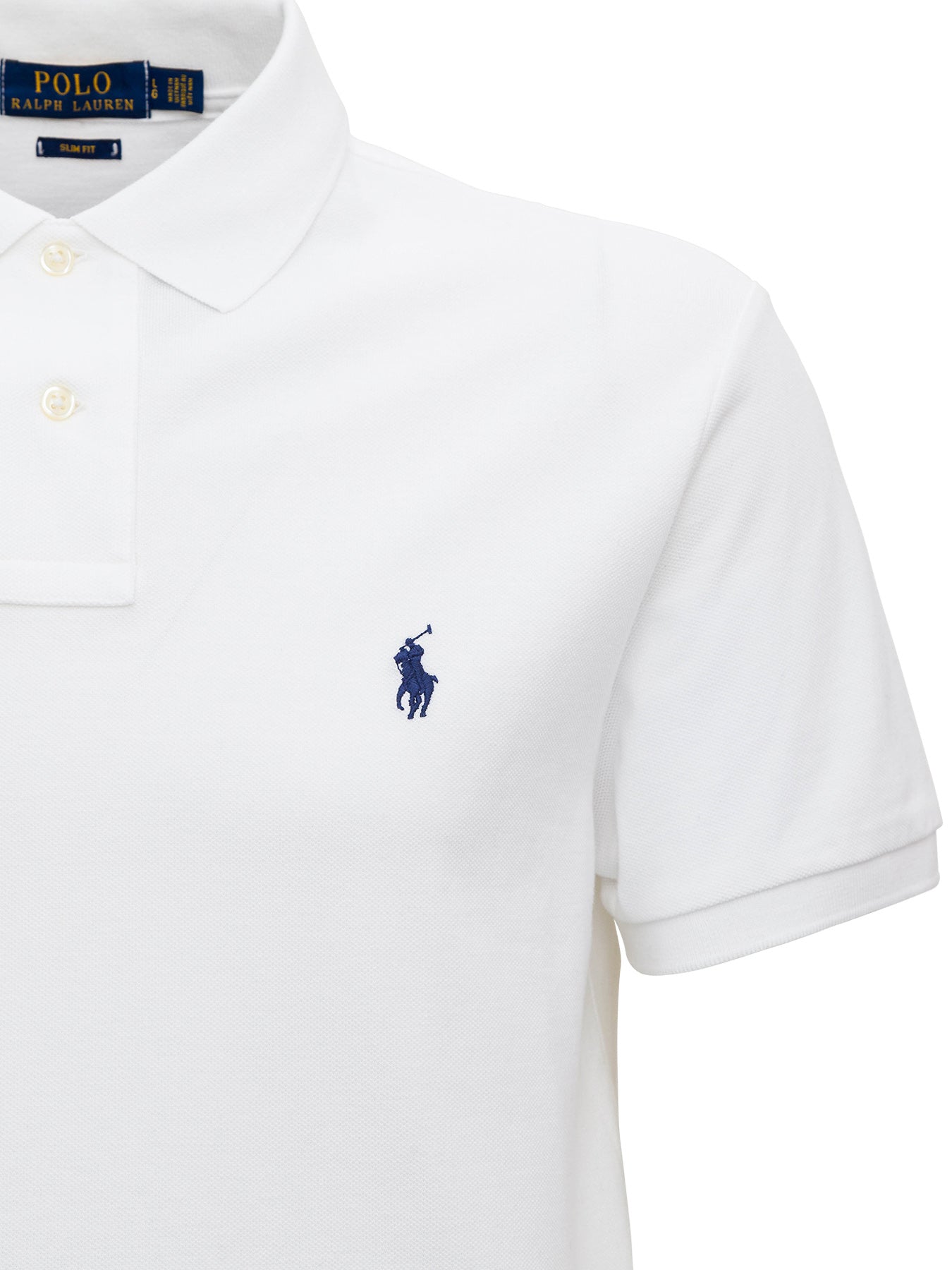 Custom Fit White T-Shirt with Embroidered Logo on the Front in Cotton Man Tshirts And Polo Shirts