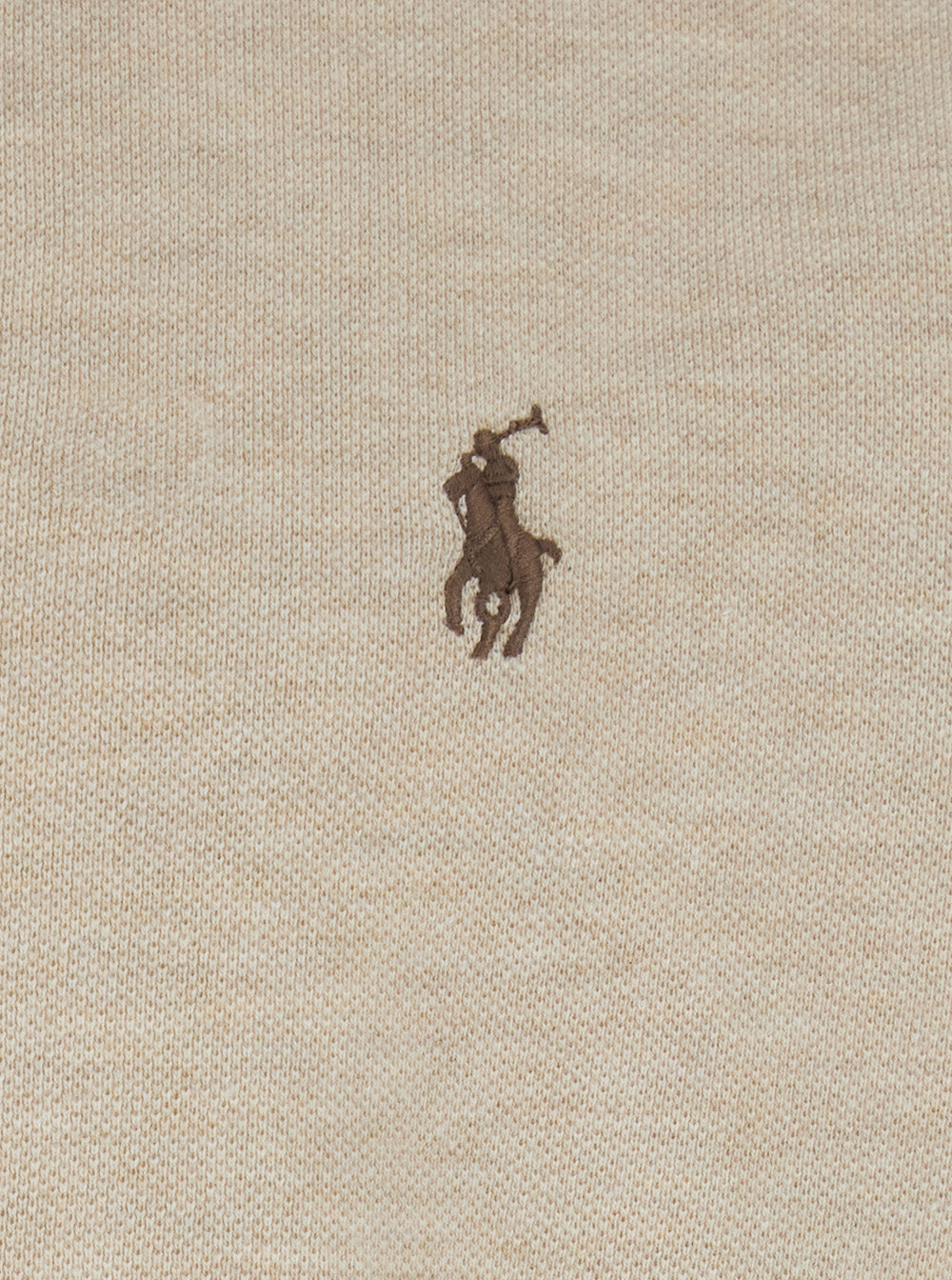 Beige Polo Shirt with Classic Collar and Pony Embroidery on the Front in Cotton for Men Tshirts