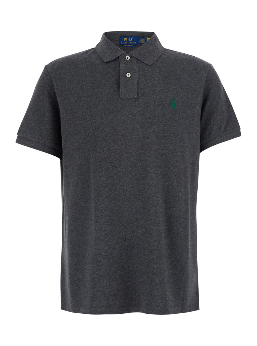 Polo Shirt Grey Cotton T-shirts