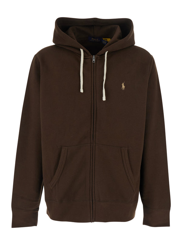 Hooded Sweatshirt Brown Cotton Sweatshirts