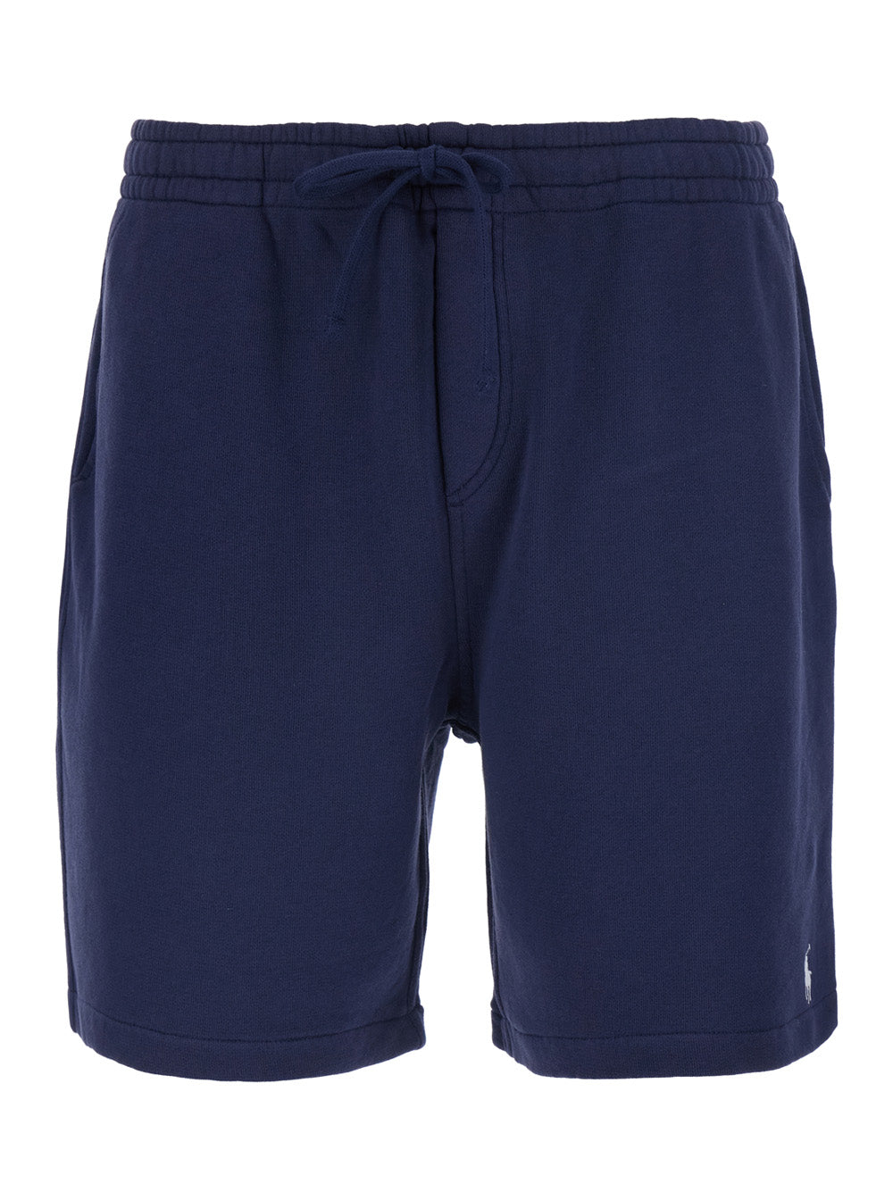 Knit-Shorts Blue With Elastic Waist And Side Pockets For Men Blu Shorts Bermuda